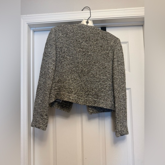 Iro Metallic Nakilo Jacket Blazer Sz 36 Silver Gray White - Picture 8 of 8